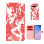 For Samsung Galaxy S10 Plus Cloud Fog Pattern Horizontal Flip Leather Case with Holder & Card Slot & Wallet(Red)