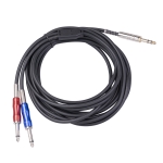 BLS0201-50 Stereo 6.35mm Male to Dual Mono 6.35mm Audio Cable, Length:5m