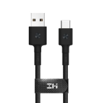 Original Xiaomi ZMI AL401 USB to USB-C / Type-C Braided Data Cable with Ring Soft Light, Cable Length: 30cm(Black)