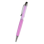 AT-22  2 in 1 Universal Flash Diamond Decoration Capacitance Pen Stylus Ballpoint Pen(Purple)