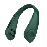 Four-Way Air Outlet Quickly Cools Down Portable Hanging Neck USB Fan(Green)