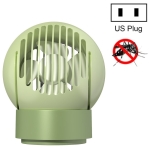 4 In 1 Suction Electronic Mosquito Killer Remote Control Rotating Night Light Negative Ion Fan, US Plug(Green)