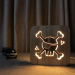 FS-T1875W 2.5W Pirate Shape Solid Wood Table Lamp LED Night Light(Warm White Light)