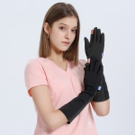 GOLOVEJOY XG33 Summer Ice Silk Sun-Proof Sleeve Outdoor Riding Anti-UV Gloves, Size: M(Black)