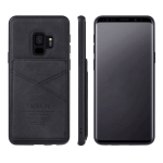 For Samsung Galaxy S9+ TAOKKIM Retro Matte PU Leather + PC + TPU Shockproof Back Cover Case with Holder & Card Slot(Black)