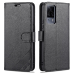For vivo S9e AZNS Sheepskin Texture Horizontal Flip Leather Case with Holder & Card Slots & Wallet(Black)