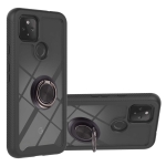 For Google Pixel 5A 5G Starry Sky Solid Color Series Shockproof PC + TPU Protective Case with Ring Holder & Magnetic Function(Black)