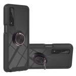 For LG Stylo 7 5G Starry Sky Solid Color Series Shockproof PC + TPU Protective Case with Ring Holder & Magnetic Function(Black)