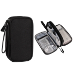 SM05 Double-layer Digital Accessory Storage Bag with Lanyard(Black)
