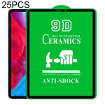 25 PCS 9D Full Screen Full Glue Ceramic Film For iPad Pro 12.9 2021