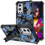 Camouflage Armor Shockproof TPU + PC Magnetic Protective Case with Holder For OnePlus Nord N200 5G(Blue)