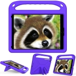 Handle Portable EVA Shockproof Protective Case with Triangle Holder For iPad 10.2 2020 / 2019(Purple)