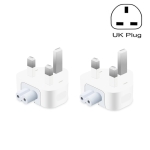 2 PCS XJ01 Power Adapter for iPad 10W 12W Charger & MacBook Series Charger, UK Plug