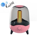 LP-20 LED Night Light Wireless Bluetooth 5.0 Music Speaker Support TF Card / AUX(Pink)