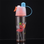 2 PCS Children Plastic Water Cup Outdoor Sports Spray Cup, Capacity: 400ml(Flamingo)