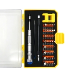 Obadun 9802B 52 in 1 Aluminum Alloy Handle Hardware Tool Screwdriver Set Home Precision Screwdriver Mobile Phone Disassembly Tool(Yellow Box)