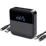 B20 2 in 1 Bluetooth 5.0 Audio Adapter Transmitter Receiver, Support Optical Fiber & AUX & LED Indicator