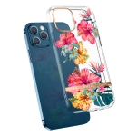 High Translucent Electroplating Flower Pattern TPU + PC Shockproof Case For iPhone 11 Pro Max(Hibiscus)