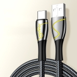 JOYROOM S-1230K6 Mermaid Series 5A USB to Type-C / USB-C Fishing Net Weaving Data Cable, Length: 1.2m(Black)