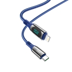 hoco S51 8 Pin PD Digital Display Charging Data Cable, Length: 1.2m(Blue)