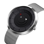 SKMEI 9174 Compass Style Round Digital Dial Quartz Watch for Men(Silver)