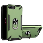 PC + TPU Protective Case with 360 Degrees Rotatable Ring Holder For iPhone 8 Plus & 7 Plus(Dark Green)