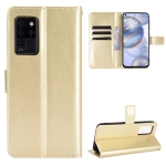 For Oukitel C21 Crazy Horse Texture Horizontal Flip Leather Case with Holder & Card Slots & Lanyard(Gold)