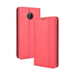 For Nokia C10 / C20 Magnetic Buckle Retro Crazy Horse Texture Horizontal Flip Leather Case with Holder & Card Slots & Photo Frame(Red)