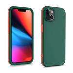 Dual-color 360 Degrees Full Coverage Protective PC + TPU Shockproof Case For iPhone 13(Dark Green)