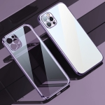 SULADA Elastic Silicone Edge Frame + TPU All-inclusive Anti-fall Case For iPhone 13 Pro(Purple)