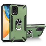 For vivo V20 PC + TPU Protective Case with 360 Degrees Rotatable Ring Holder(Dark Green)