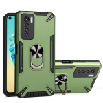 For Tecno Camon 17 Pro PC + TPU Protective Case with 360 Degrees Rotatable Ring Holder(Dark Green)