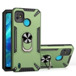 For Tecno Pop 5 PC + TPU Protective Case with 360 Degrees Rotatable Ring Holder(Dark Green)