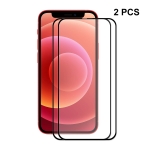 2 PCS ENKAY Hat-Prince Full Glue 0.26mm 9H 2.5D Tempered Glass Screen Protector Full Coverage Film For iPhone 13 / 13 Pro