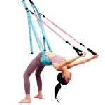 Home Yoga Stretch Band Backbend Handstand Training Rope With Cushion, Specification: With Drawstring Blue