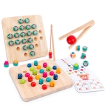 Wooden Clip Beads Toy Children Chopsticks Training Toys, Colour: XHN-Bead (Square)