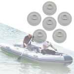6 In 1 Canoe Kayak PVC Patch + D Ring Buckle + Elastic Rope + Paddle Rope Set(Light Grey)
