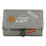 Msquare Travel Suit Toiletry Bag Cosmetic Storage Bag, Colour: Three-fold Gray