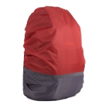 2 PCS Outdoor Mountaineering Color Matching Luminous Backpack Rain Cover, Size: M 30-40L(Gray + Red)