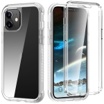 C1 2 in 1 Shockproof TPU + PC Protective Case with PET Screen Protector For iPhone 12 mini(Transparent Matte)