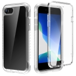 C1 2 in 1 Shockproof TPU + PC Protective Case with PET Screen Protector For iPhone SE 2020 / 8 / 7(Transparent Matte)