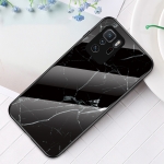 For Xiaomi Redmi Note 10 Pro 5G Marble Pattern Glass + TPU Protective Case(Black)