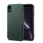 Skin Feel PU + TPU Protective Case with Card Slot For iPhone XR(Green)