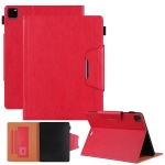 Solid Color Horizontal Flip Leather Case with Holder & Card Slot & Photo Frame & Wallet For iPad Pro 12.9 2021 / 2020 / 2018(Red)