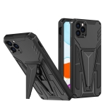 Super V Armor PC + TPU Shockproof Case with Invisible Holder For iPhone 11 Pro Max(Black)