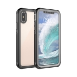 Waterproof Dustproof Shockproof Transparent Acrylic Protective Case For iPhone XS / S(Black)
