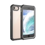 Waterproof Dustproof Shockproof Transparent Acrylic Protective Case For iPhone SE 2020 / 8 / 7(Black)