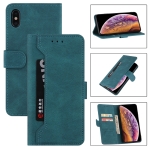 Reverse Buckle Horizontal Flip PU Leather Case with Holder & Card Slot & Wallet For iPhone XR(Lake Blue)