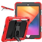 Shockproof Colorful Silica Gel + PC Protective Case with Holder & Shoulder Strap For iPad 10.2 2019 / 2020(Red)