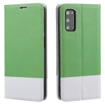 For Samsung Galaxy S20 Cross Texture Magnetic Horizontal Flip Leather Case with Card Slots & Holder & Wallet(Green)